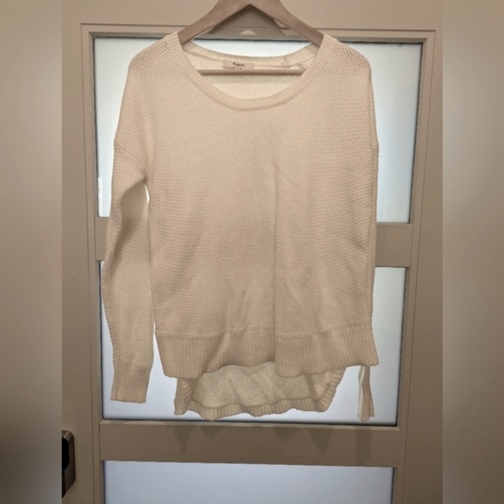 Madewell Open Knit Cream Sweater